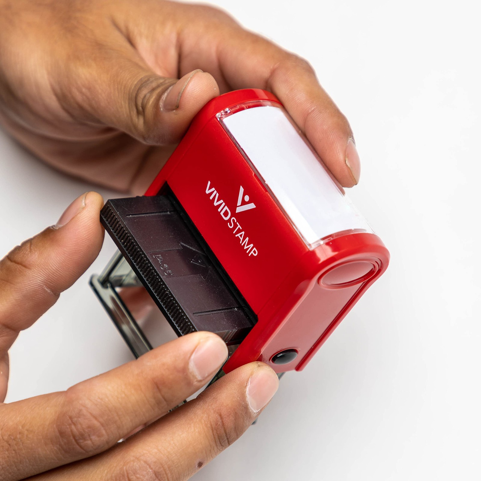 Basic Reconciled Self Inking Rubber Stamp Red Ink Q200 Office Desk Supply