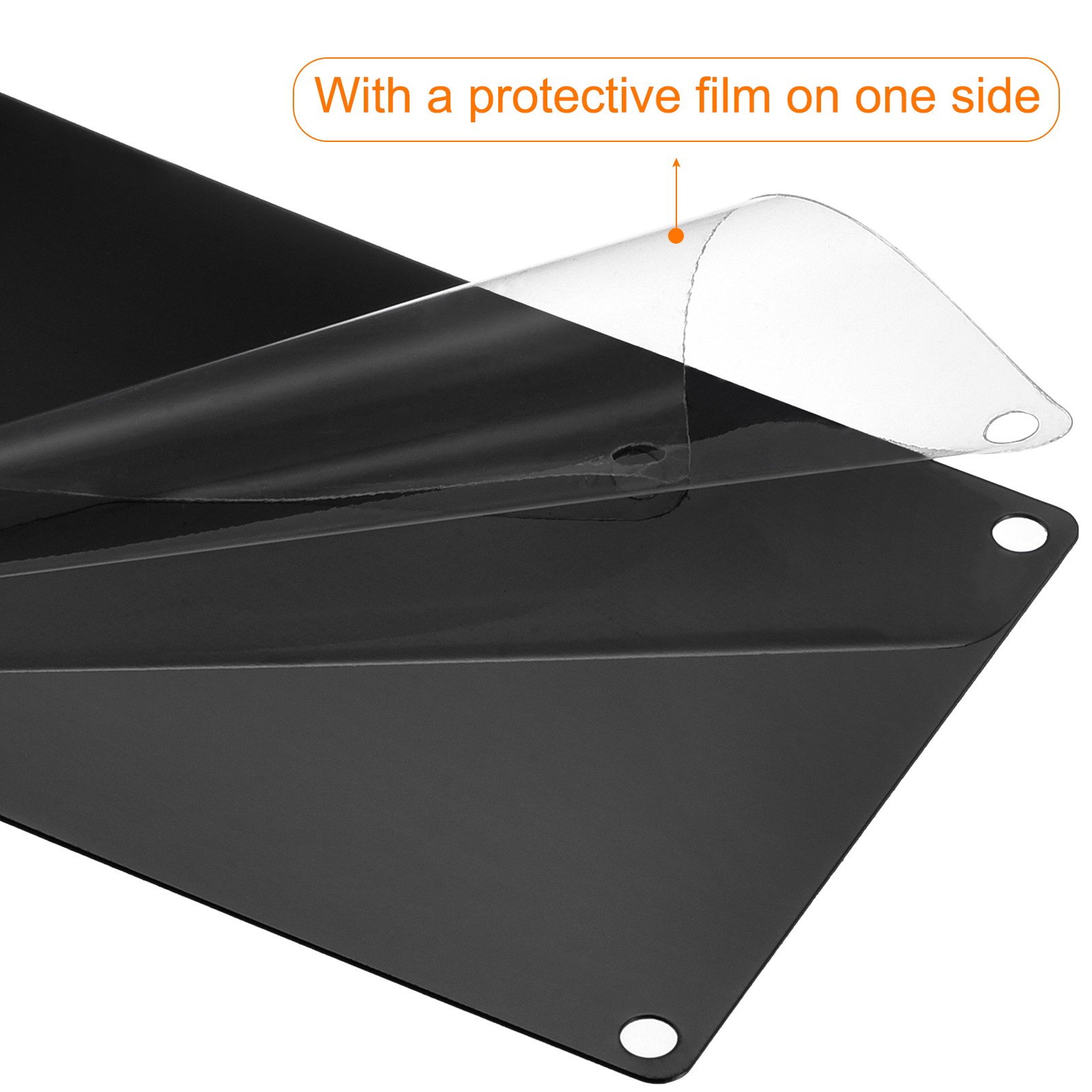 5Pcs 80 x 50mm Stainless Steel Blank Tags Engraving Blanks with 4 Hole Black