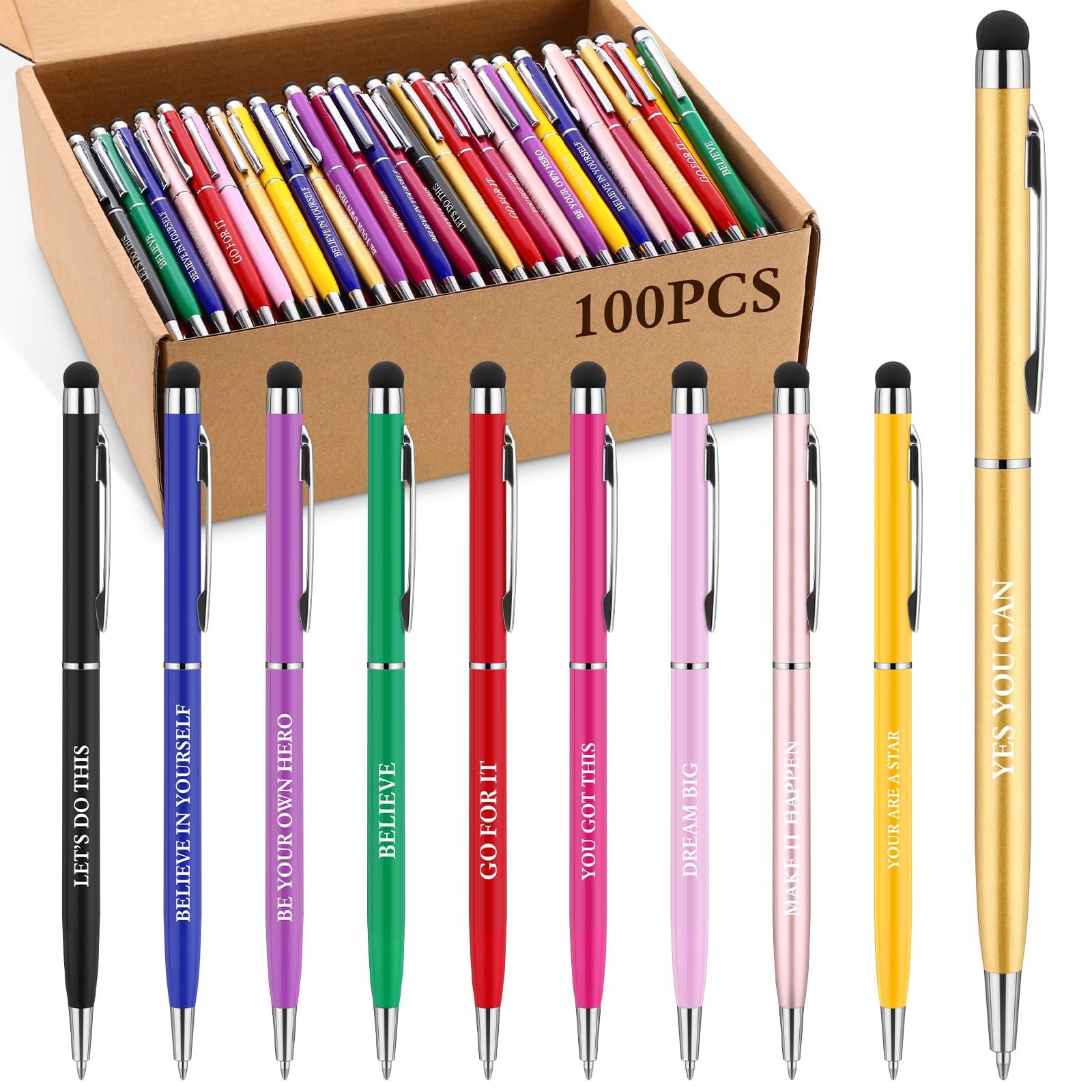 100 Pcs Inspirational Motivational Ballpoint Pens Bulk Employee Appreciation …