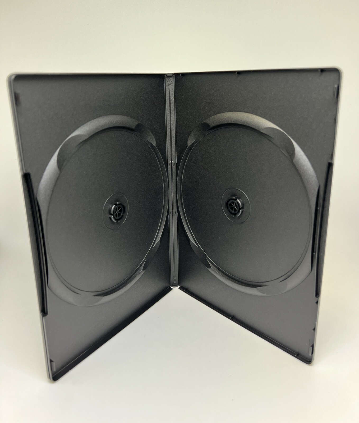 3 PCS 9MM SLIM DOUBLE (2) DVD CASES MOVIE/ BOX WITH SLEEVE, BLACK, SL-C22-AM-R-B