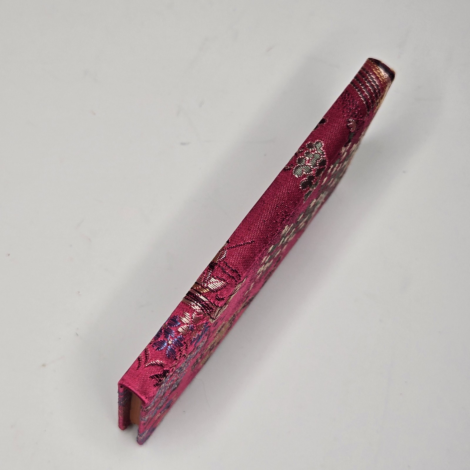 Shanghai, China Embroidered 176 Address Book – Red Silk Brocade Cover – VTG NOS