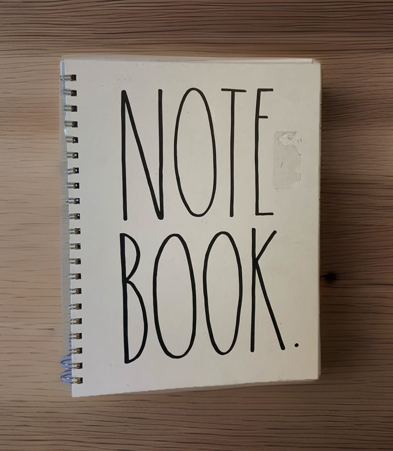 Rae Dunn NOTE BOOK Spiral Journal Notebook Lined Pages Minimalist Decor Accent
