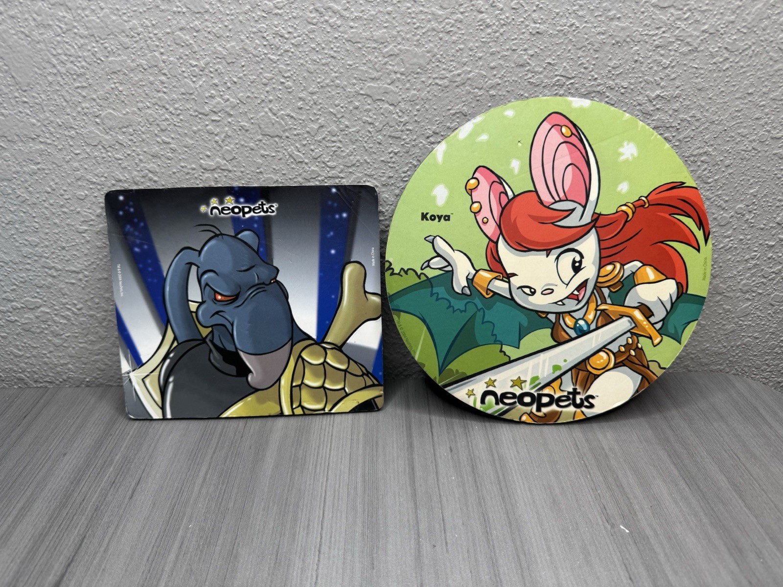 Neopets 2004 Computer Accessories Mouse Pad Vintage Koya Lot Of 2