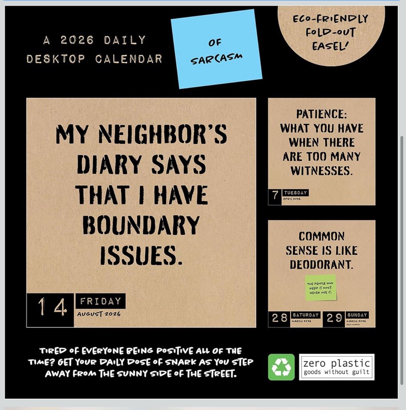 2026 Anti-Affirmations Wall Calendar