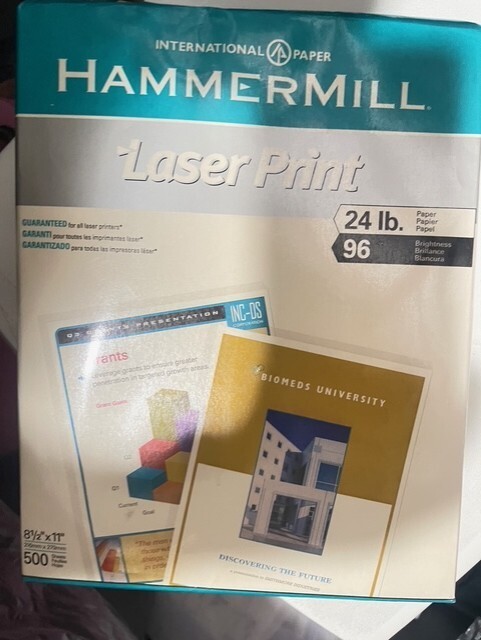 Hammermill 104604 24 lbs. 8.5″ x 11″ Print Paper – 96 Bright White (450/RM)S6