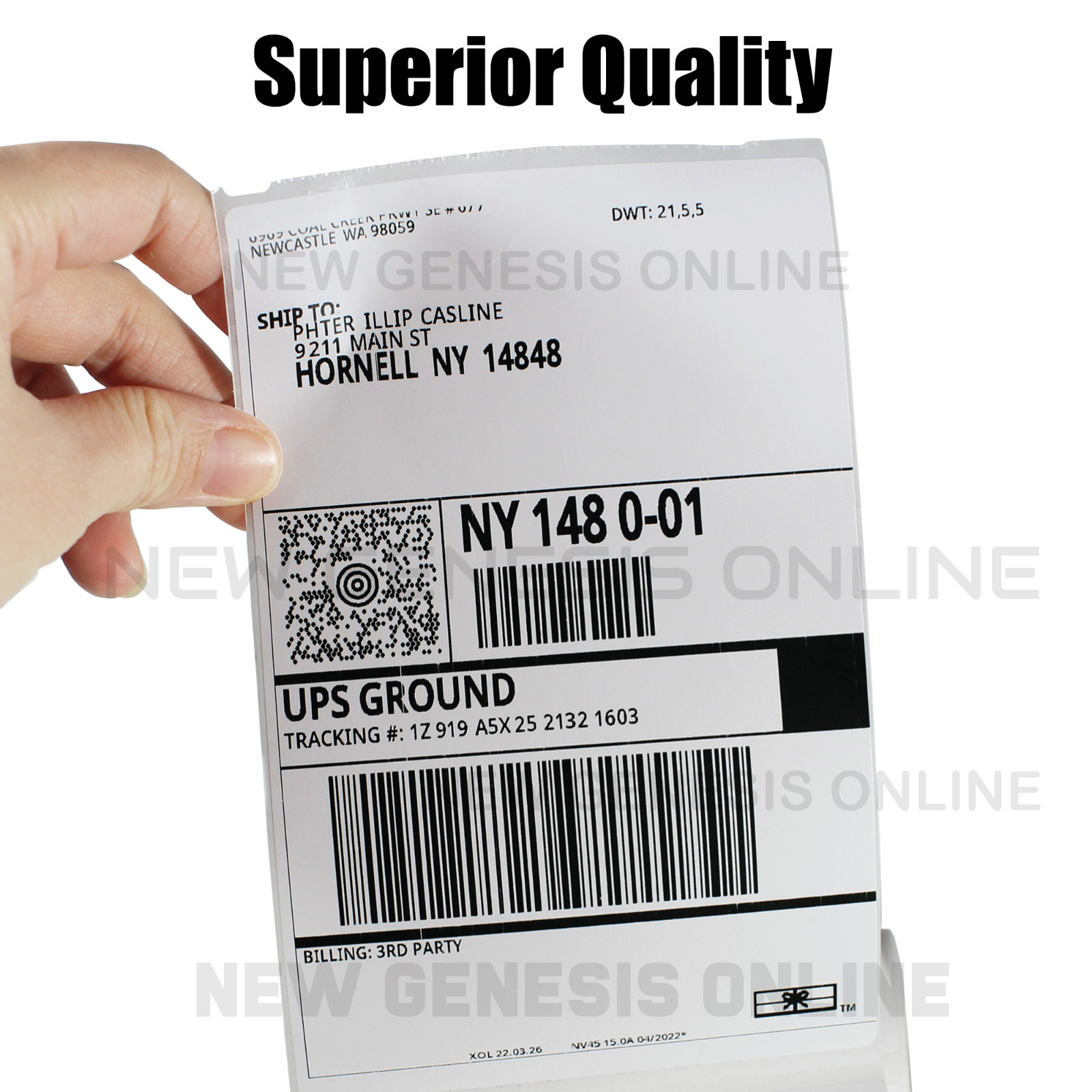 4 Rolls 220 Thermal Shipping Labels 4×6 Compatible 1744907 Dymo 4XL Label Writer