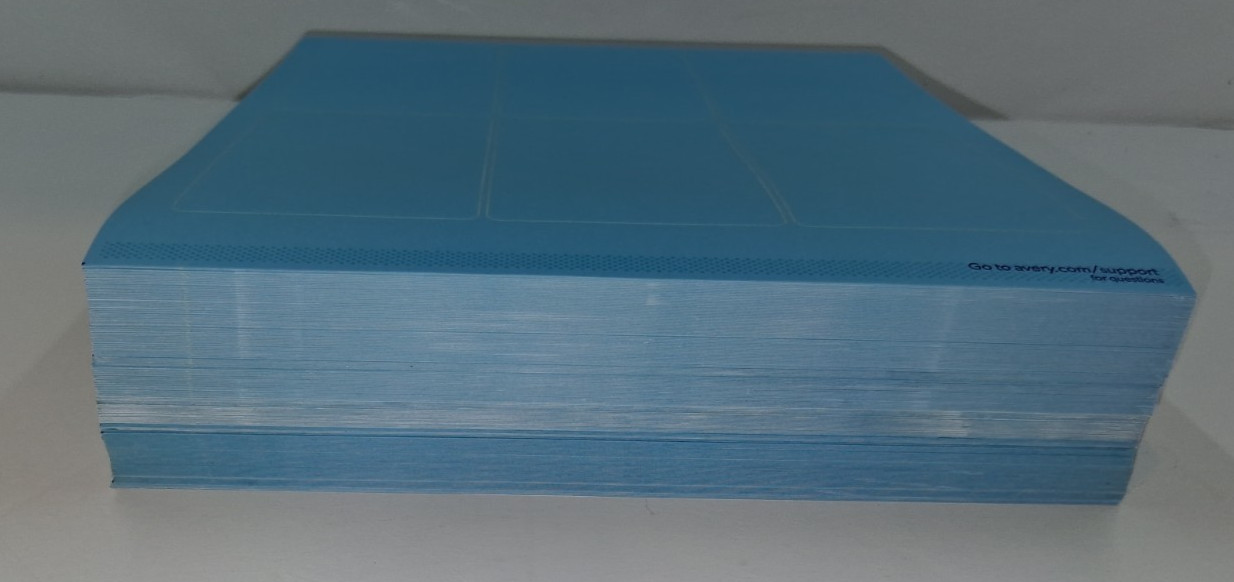 1350 Avery 2″ x 4.5″ Rectangle Labels 225 Sheet Bright Blue Paper Presta T00-1XS