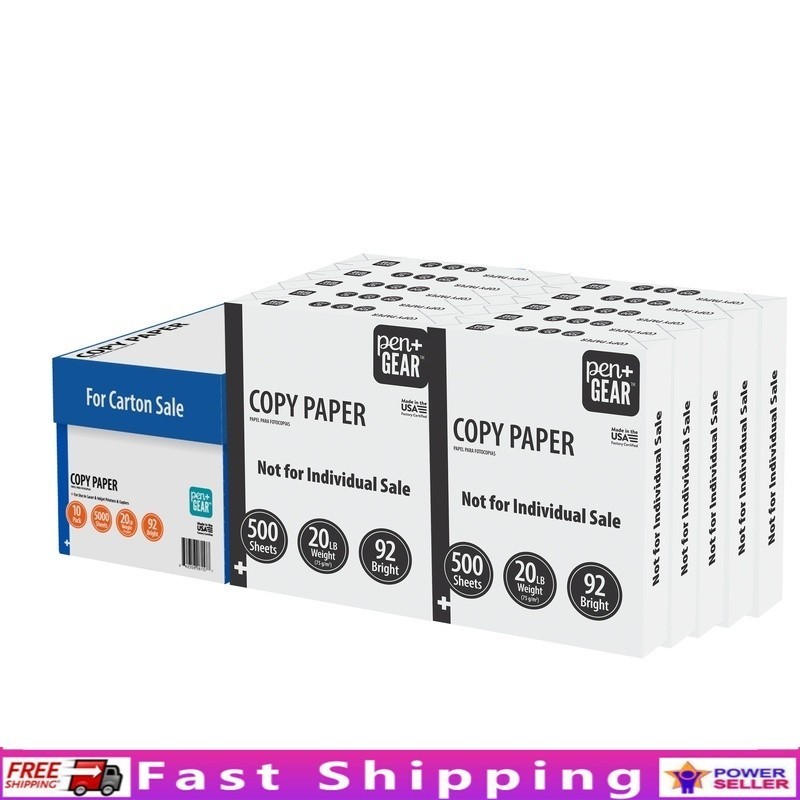 High Quality Copy Paper 8.5×11 20lb 92 Bright White 10 Reams 5000 Sheets New