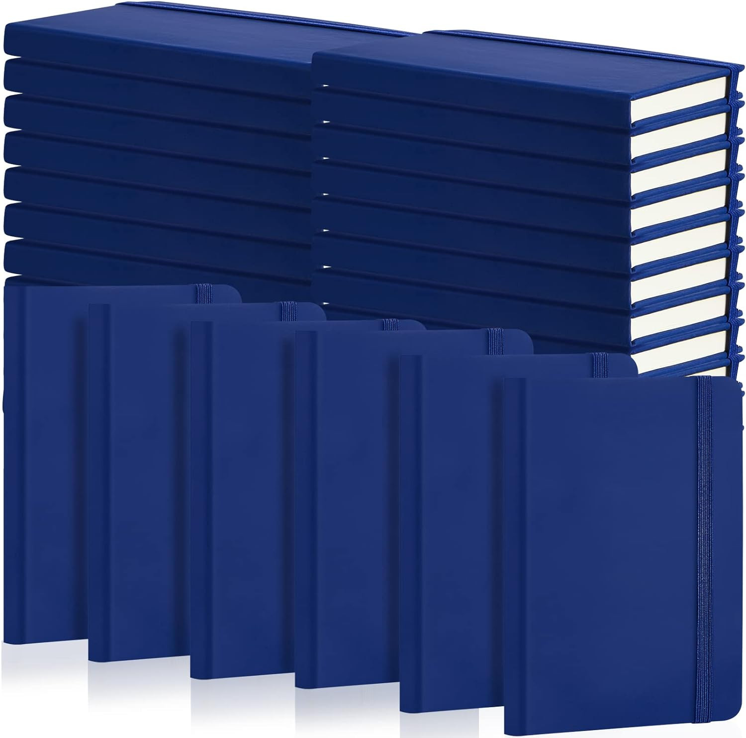 40 Pcs Small Notebooks A6 Pocket Journals 3.5X5.5 In Small Leather Notebook Blue