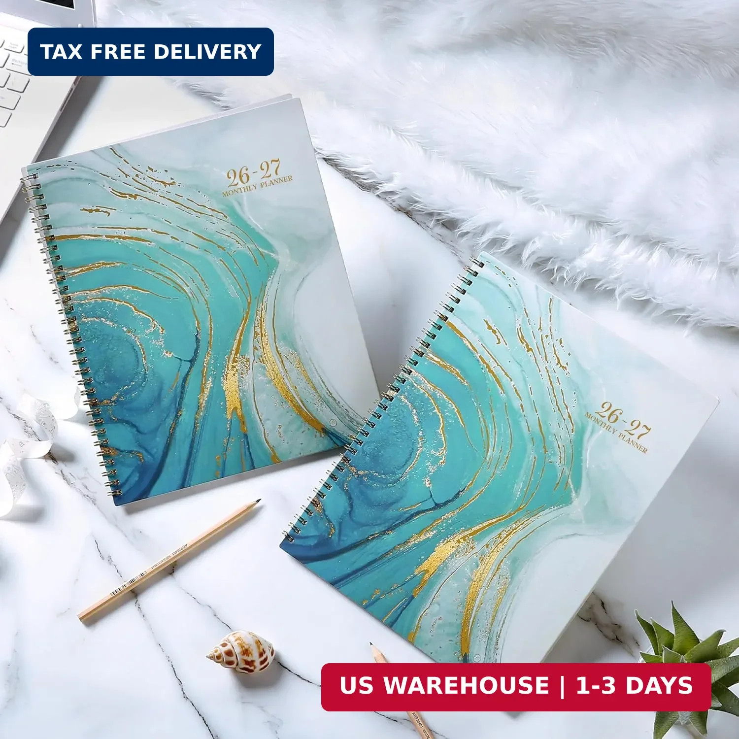 2026-2027 Monthly Planner – Jan. 2026 to Dec. 2027, 9″ x 11″, Spiral Bound With