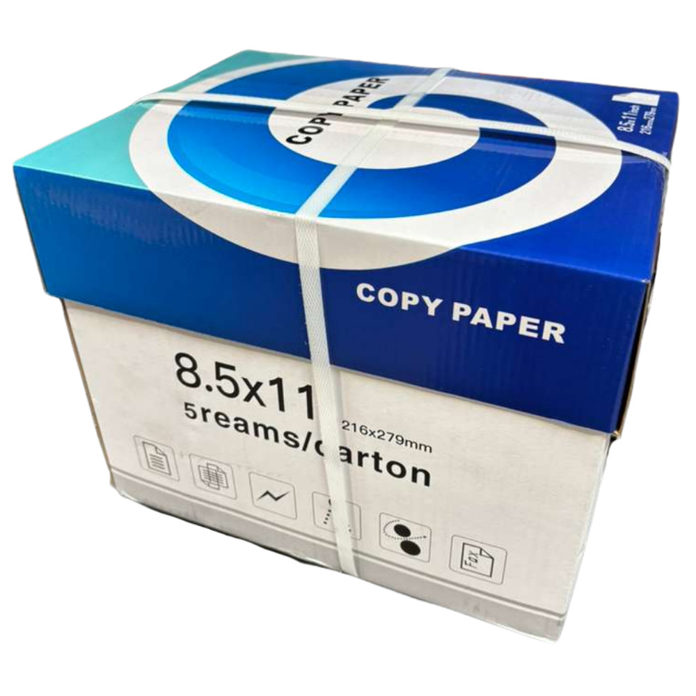 COPY PAPER 20 lb – Letter Size (8.5 in x 11 in) – 5 REAMS/CASE