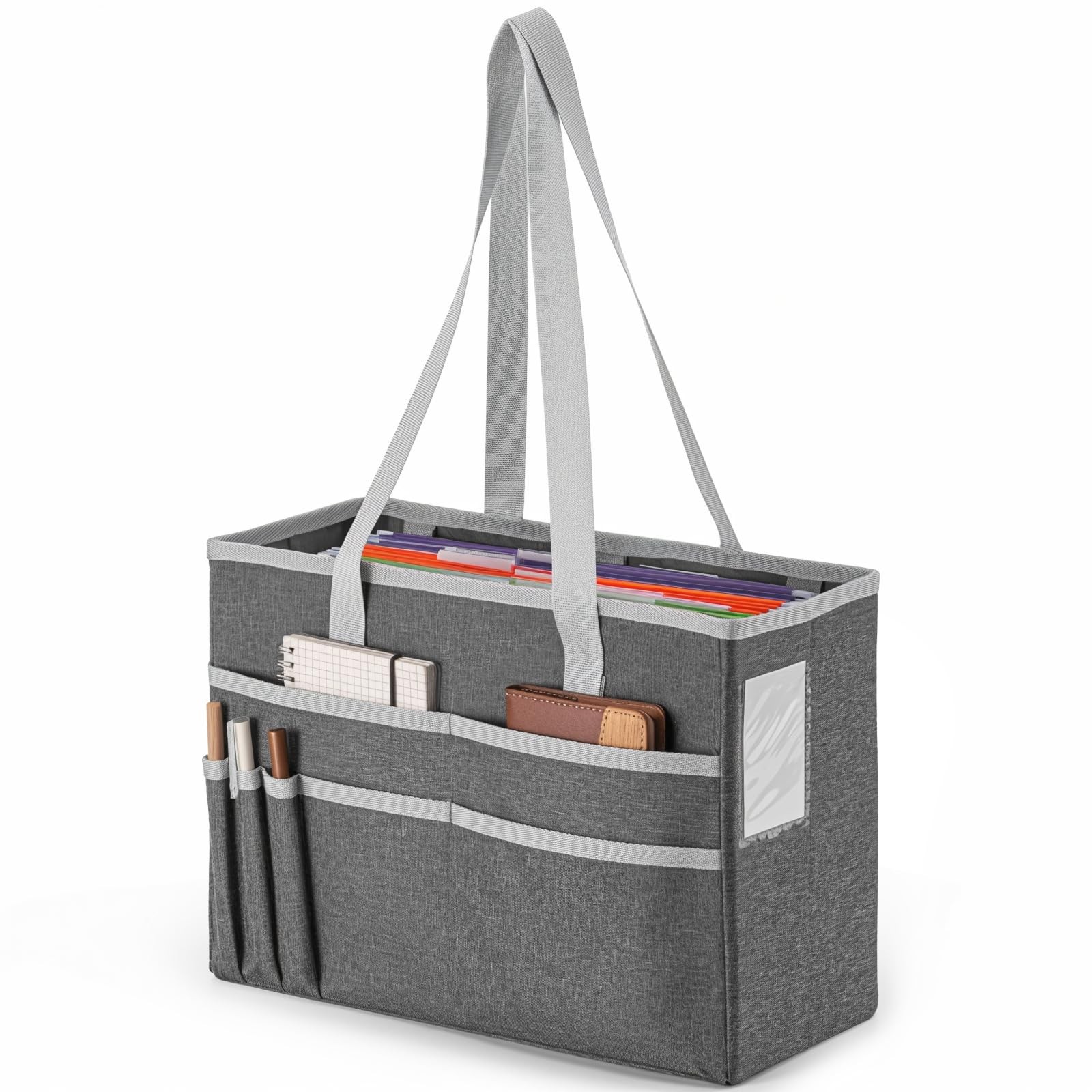 File Organizer Box, Portable Tote Bag Hanging Filing Box Desktop File Folder