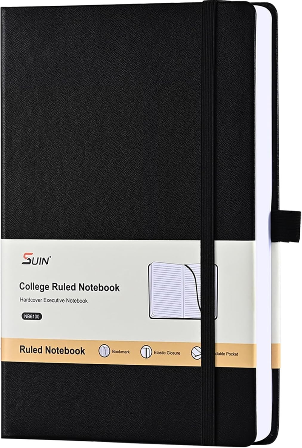 Lined Journal Notebook, Leather Hardcover Journal for Work, School, Travel, 1…