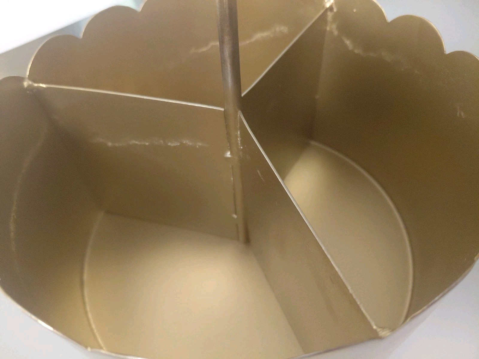 Desktop Organizer With Gold Scallops