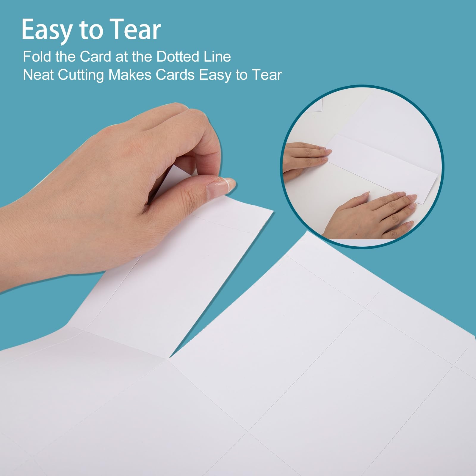 1000 Pcs 100 Sheets Blank Business Card Paper for Inkjet Laser Printers
