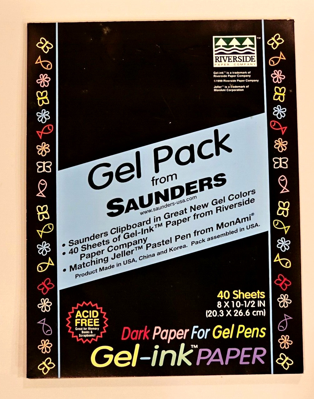 Riverside Gel-Ink Black paper for Gel Pens 40 Sheets Acid Free