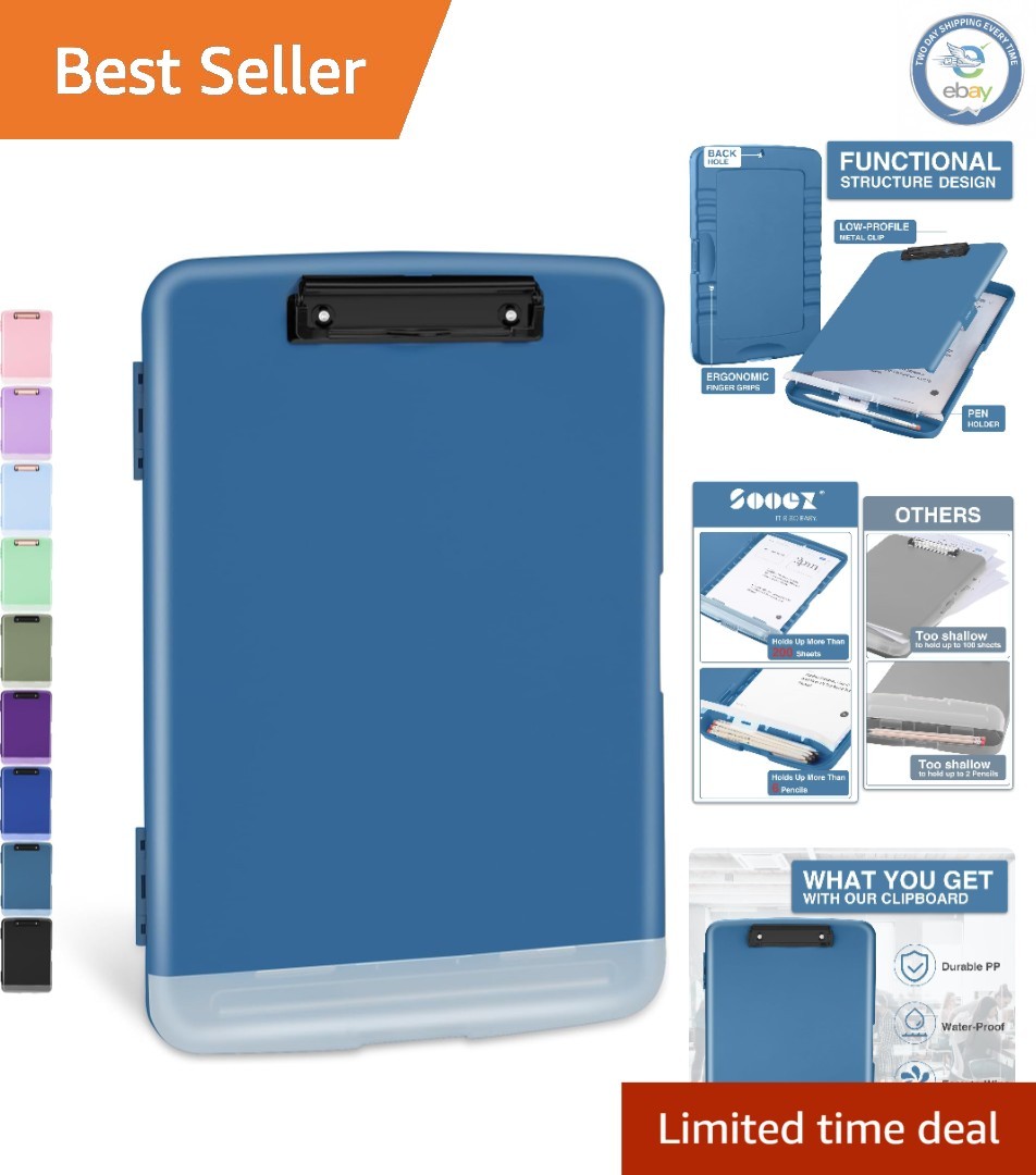 Multi-Function Clipboard with Storage Compartment – Ideal for Office & School