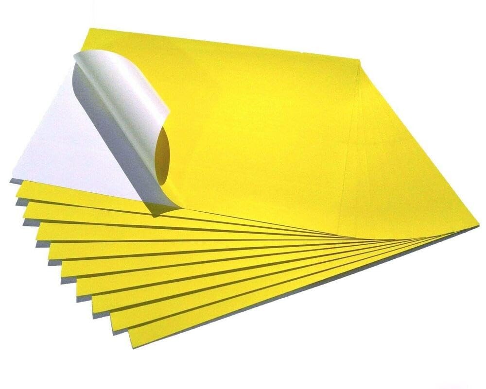 Limited Papers (TM) Permanent Adhesive Paper, Yellow, 8.5X11, 60lb., 100 Sheets