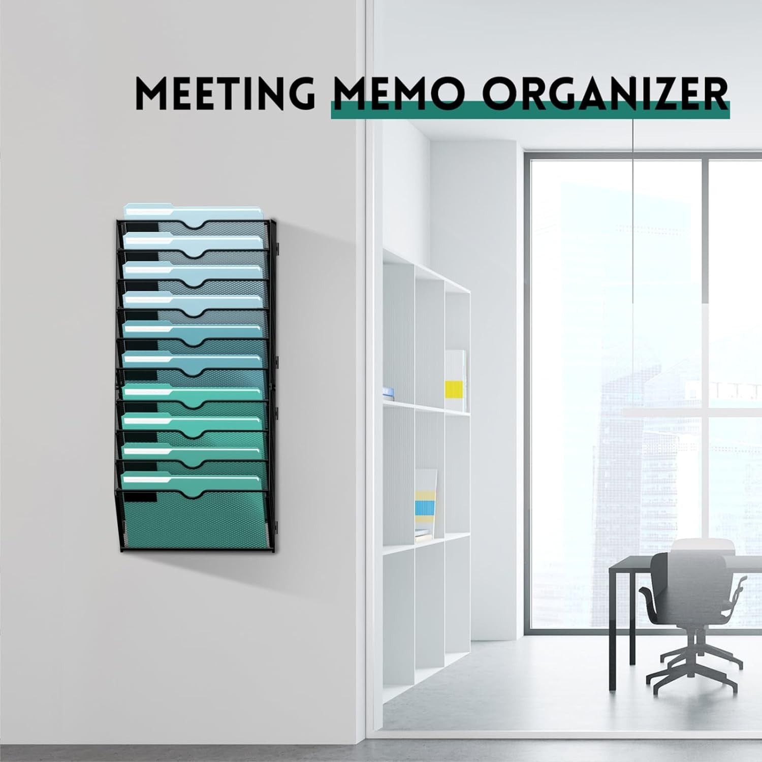 10-Tier Wall File Organizer, Hanging Wall Files for Papers, Folders, Magazine…