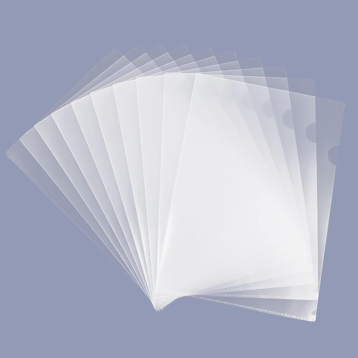 Clear Document Folder 10/30/50/100 Pack L-Type Paper Sleeves Letter Size File Pr