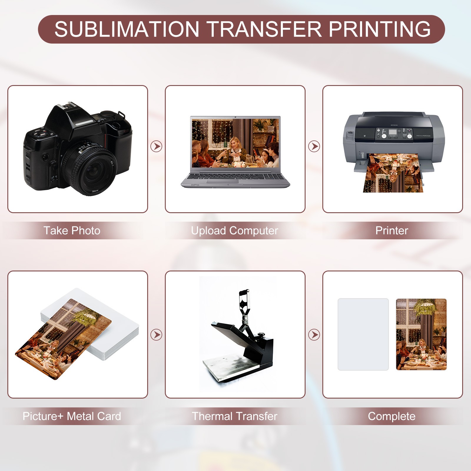 300 Pack 0.21mm Thick 3.4″x2.1″ Sublimation Metal Business Cards Blank, White