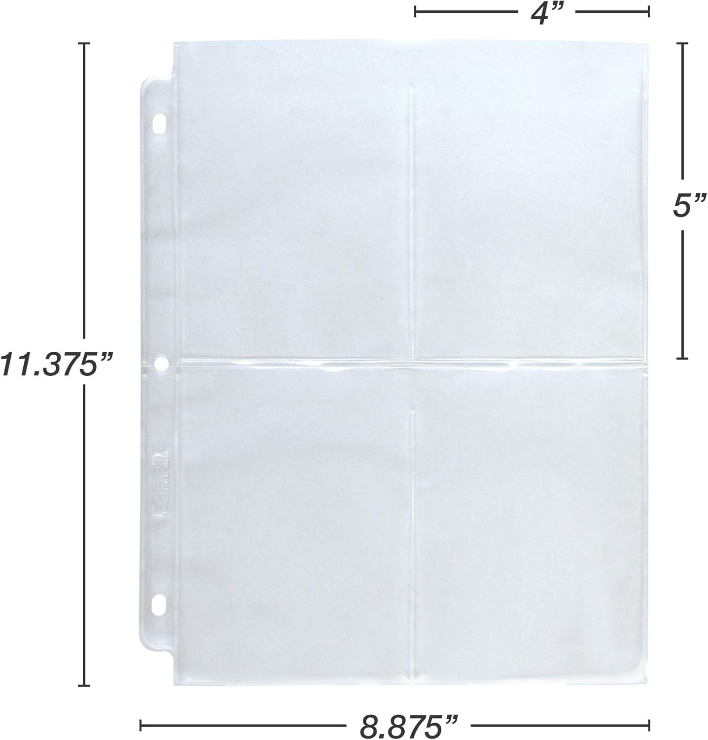50 Pack Heavy Weight 4 Pocket Garden Seeds Storage Clear Sheet Protectors, Seed