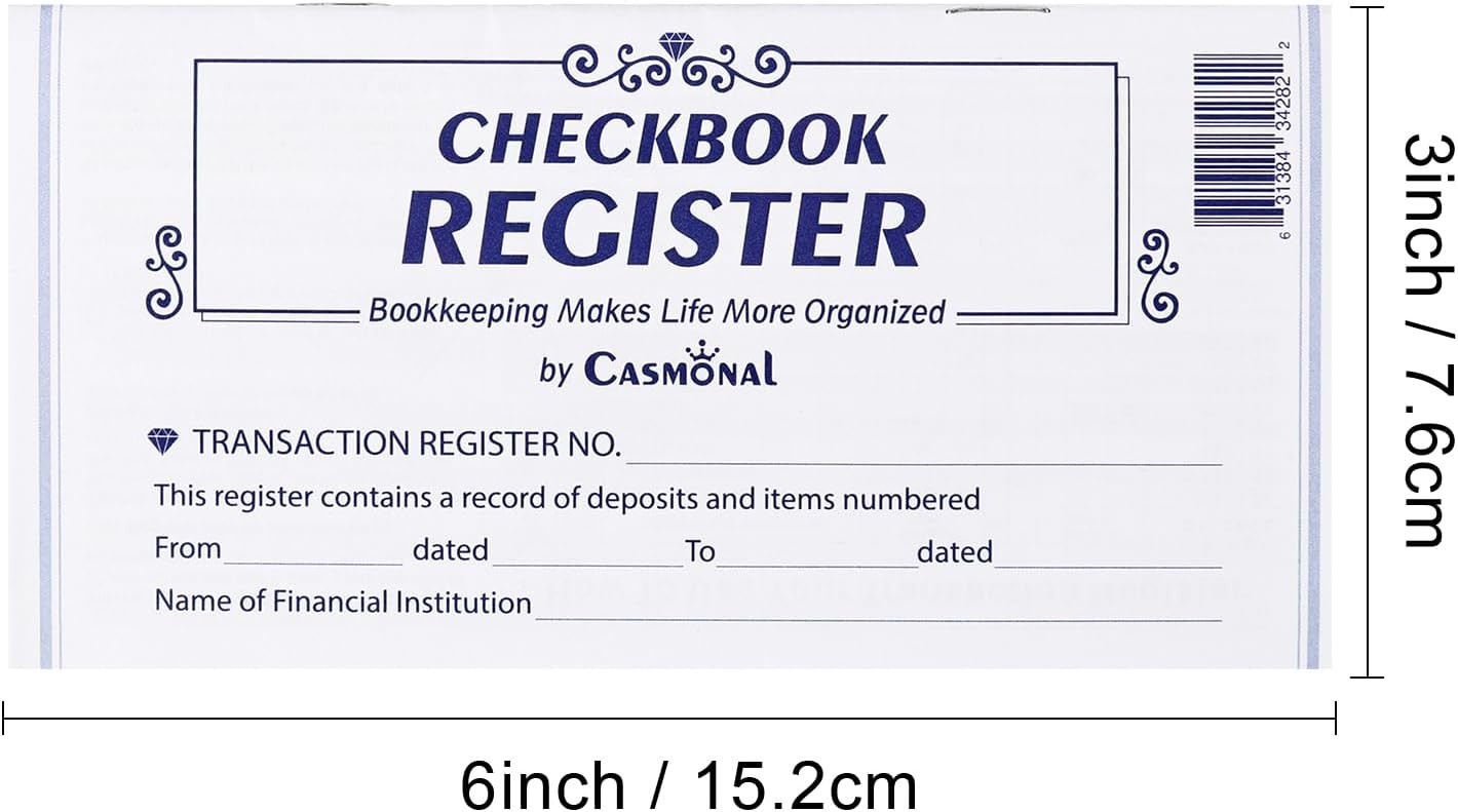 12/20 Checkbook Register,Check Registers for Personal,Blank Ledger Transaction