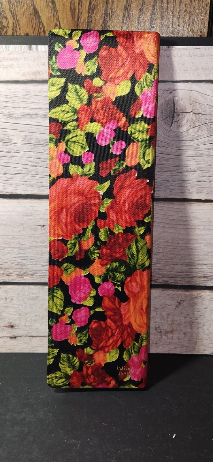 VTG Address & Telephone Book Bold 1960s Red, Orange, Pink Silky Floral Fabric