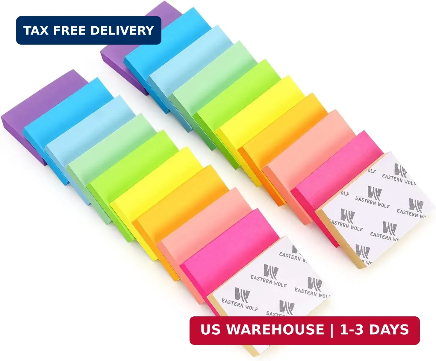 20 Pads Post It Notes 10 Colors 1.5 x 2 Inches Small Post It Notes 100 Sheets