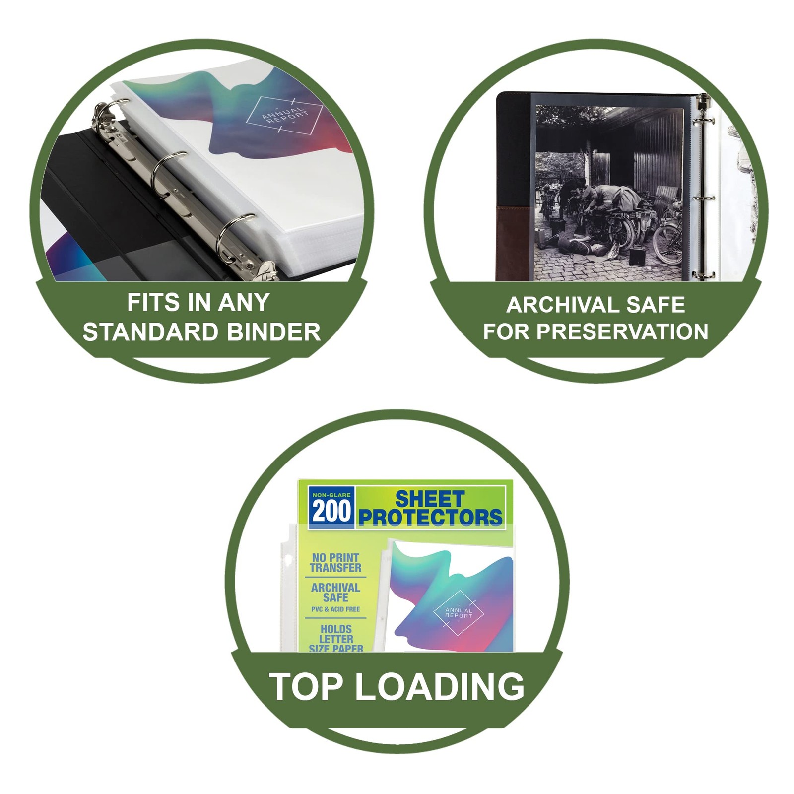 Samsill Sheet Protectors, Acid Free & Archival Safe, 8.5 x 11 Inches, Load