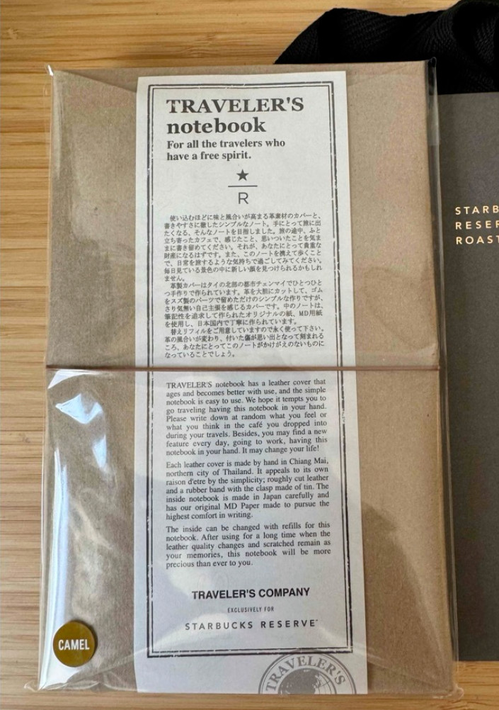 Starbucks Reserve Roastery Tokyo Traveler’s Notebook Camel Tokyo Exclusive