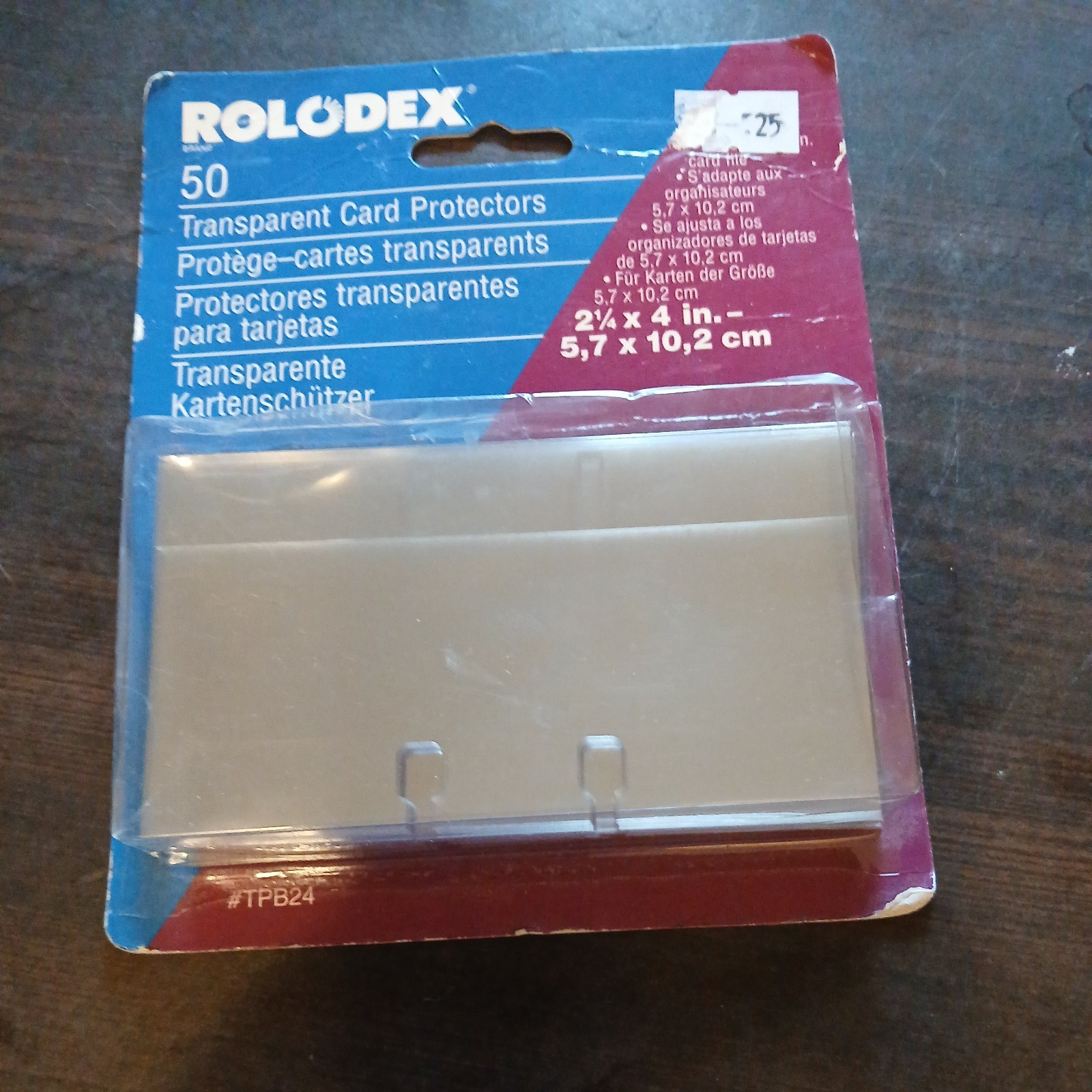 50 Rolodex Transparent Business Card Protectors Sleeves 2.25” X 4” New NOS skb