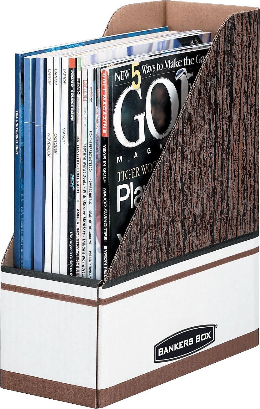 Bankers Box 07224 Magazine File,4-Inch x11-Inch White