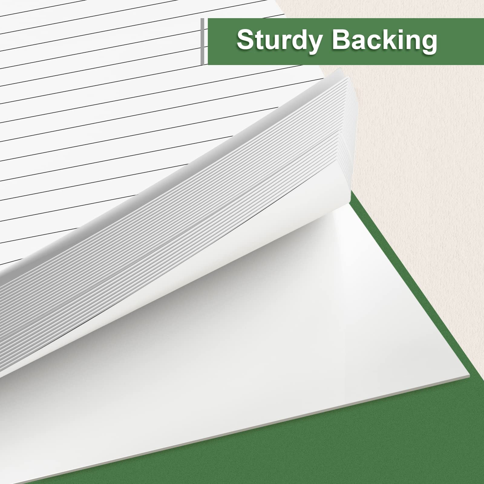 3 Pack Note Pads 5 x 8 Inch, Small Notepad, College Ruled Legal Pads, White Line