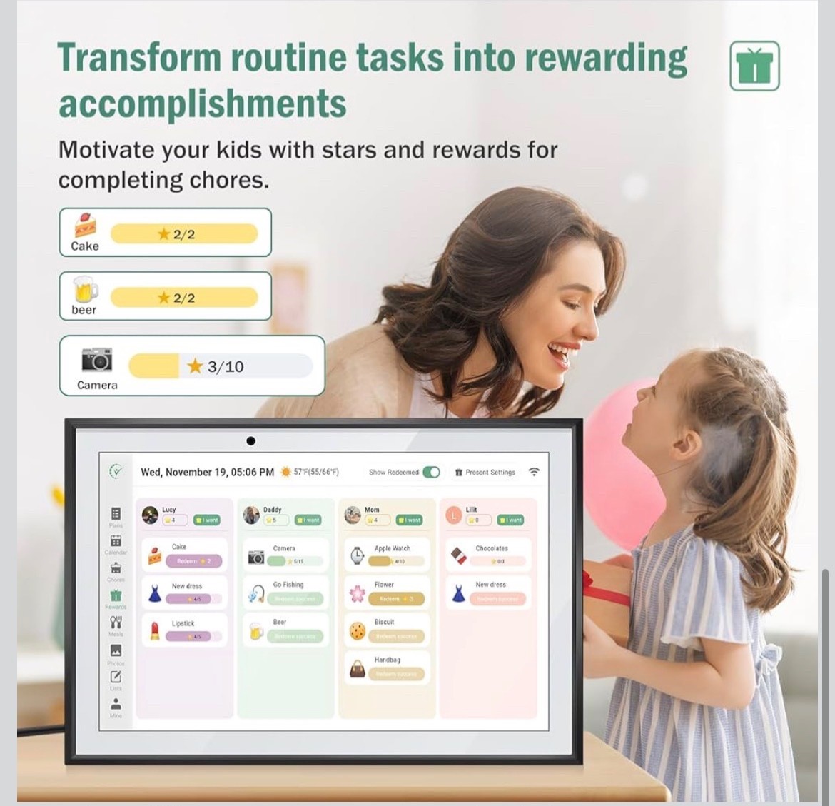 RROSKY WIfi Digital Smart Family Calendar