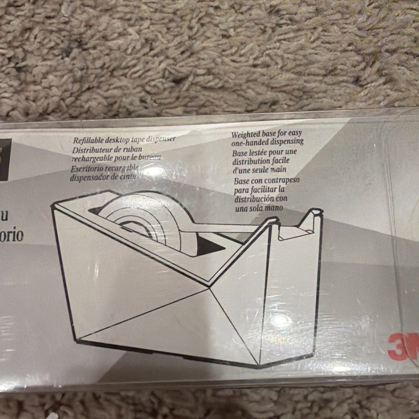 “New” Scotch 3M Gold White 3/4″ Tape Dispenser 1″ Core