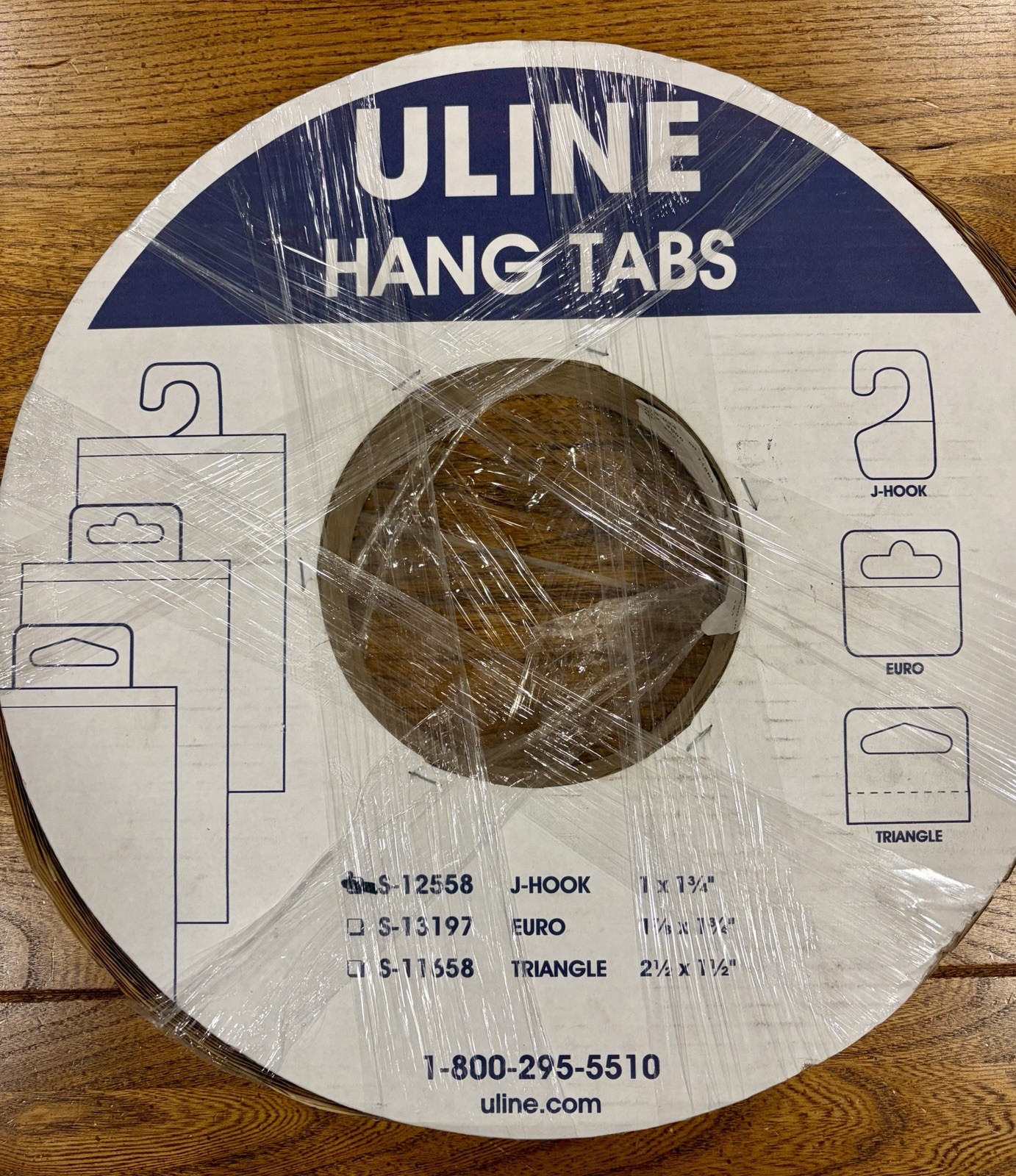 3,500 Uline hang tabs S-12558 Hang Tabs – 1 x 1 3⁄4″, J-Hook, New