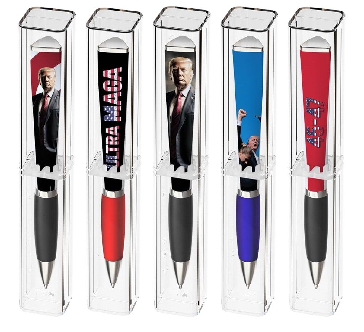 Trump Make America Great Again Presidential Collectible Ball Point Pens. 5 Ct