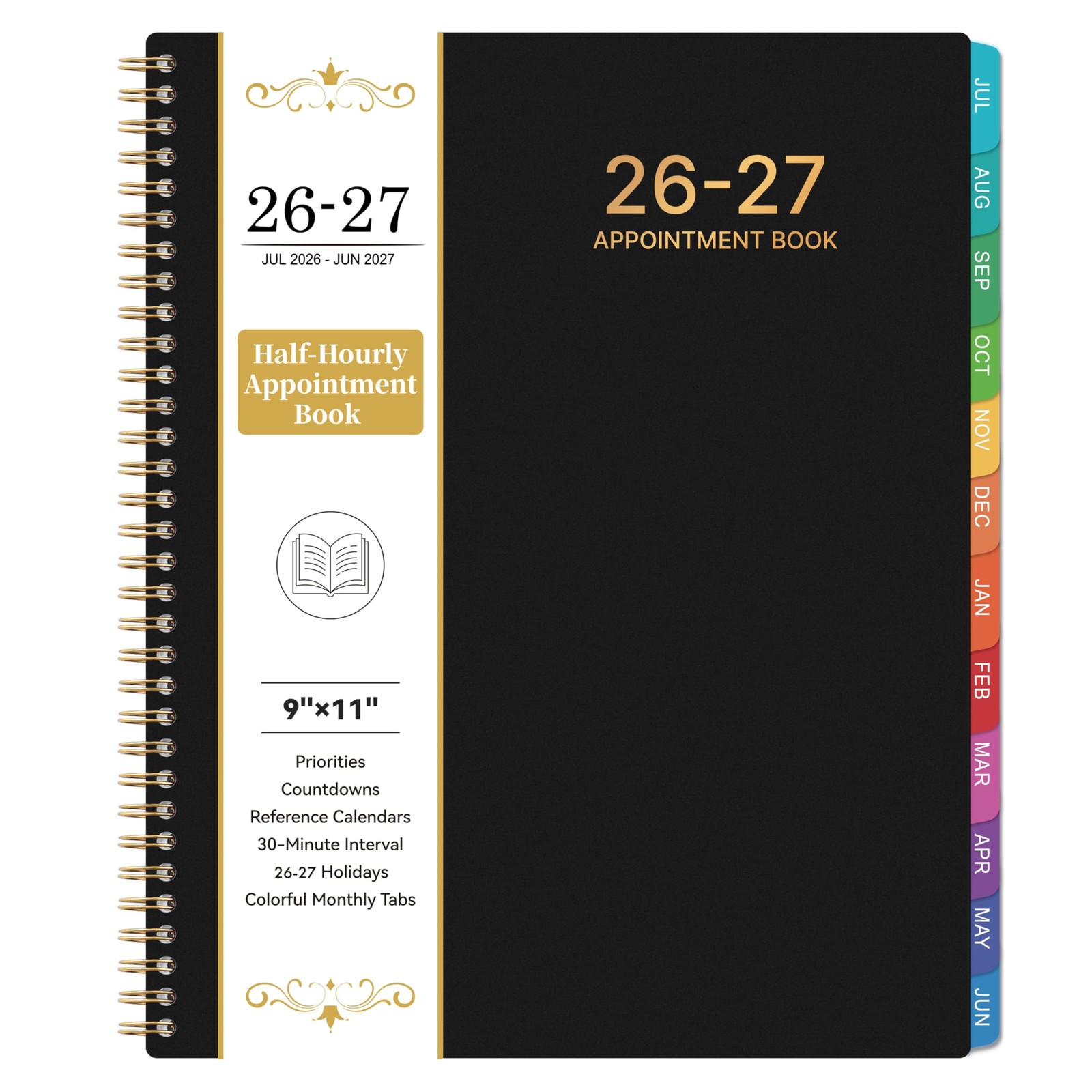 Appointment Book 2026-2027 – Planner 2026-2027, 9″ x 11″, July 2026 – June 20…