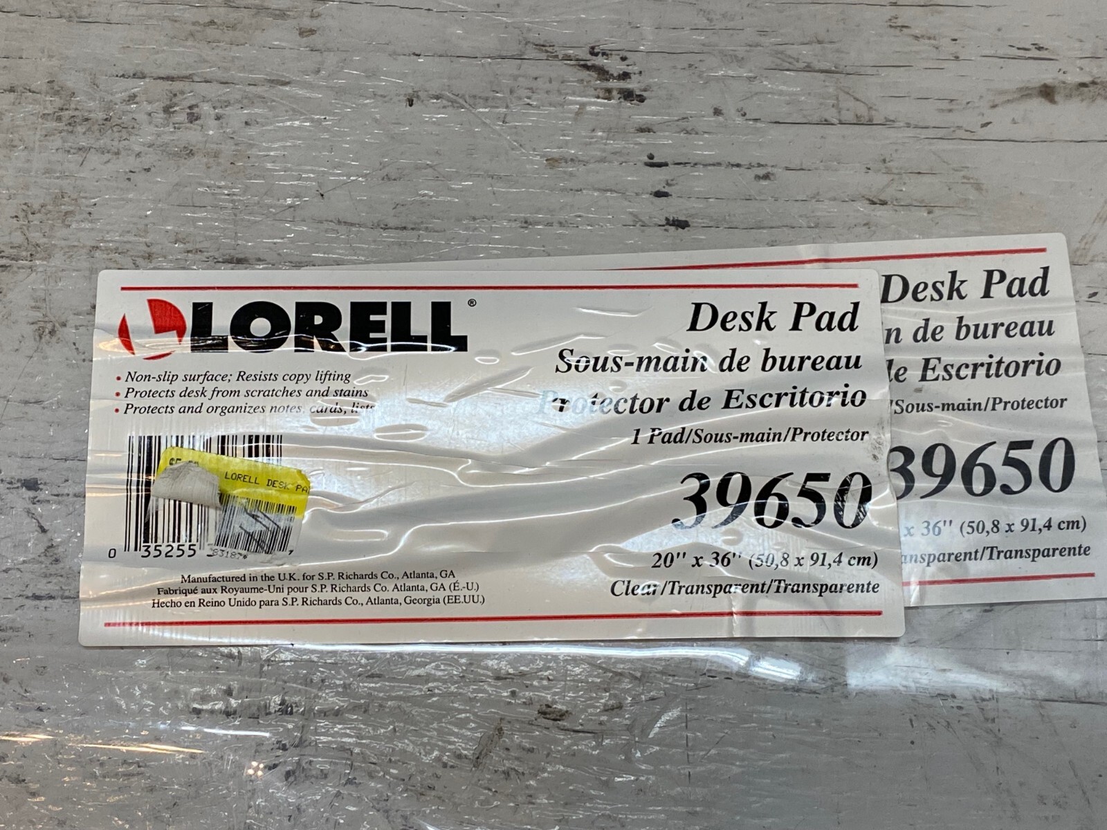 2 Lorell Rectangular Desk Pads – Rectangle – 36″ Width x 20″ Depth (2 qty)