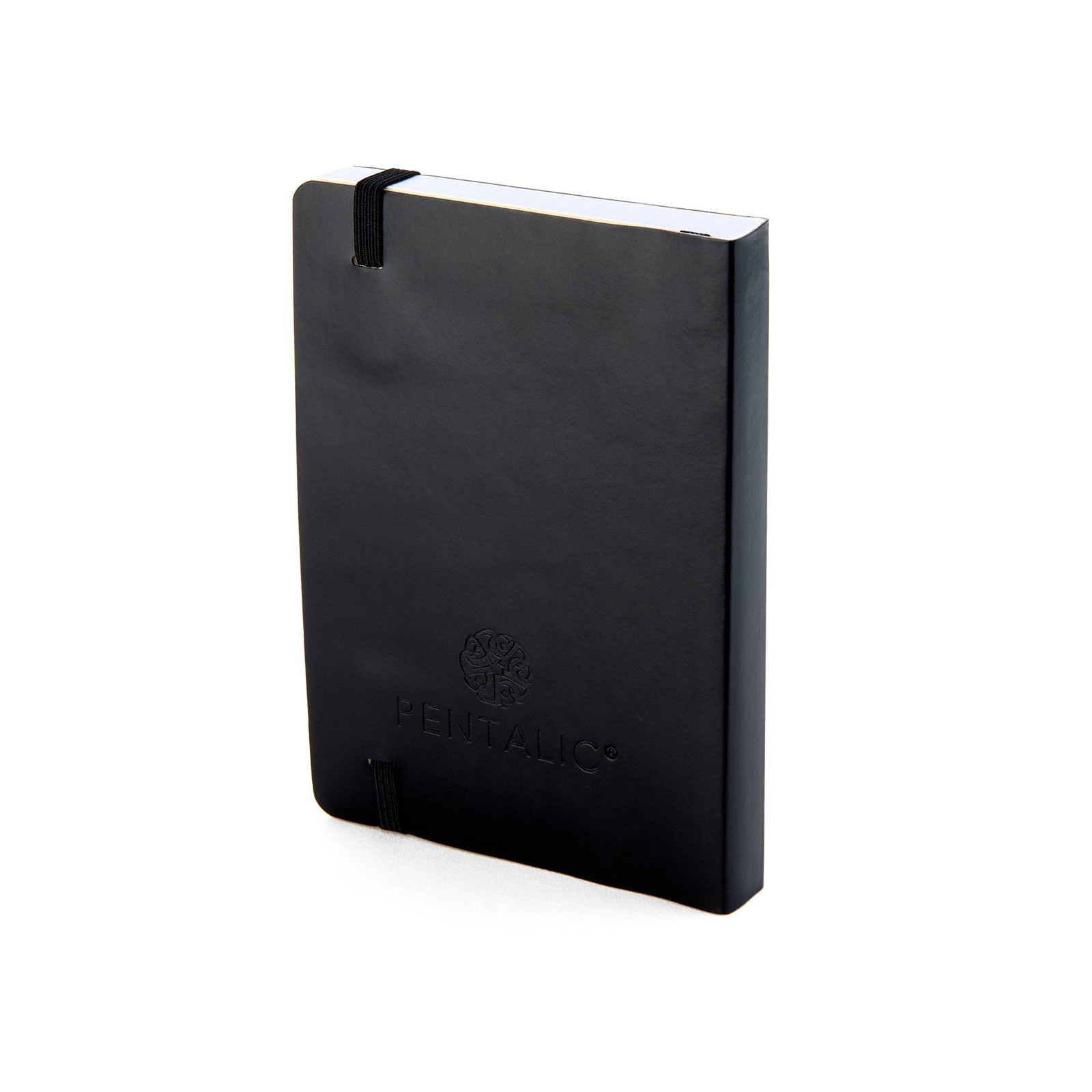 Pentalic 4″ x 6″ Pocket Grid Traveler Journal, 4-inch x 6-inch, Black, Black