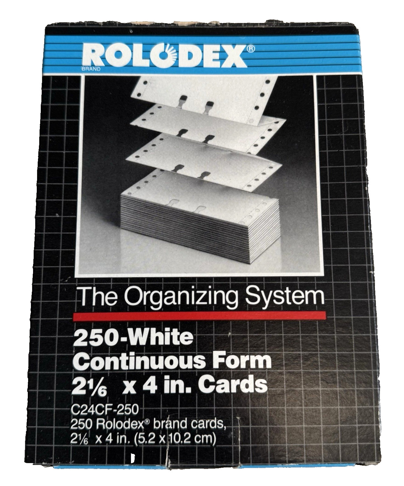 VTG Rolodex 266 x White Continuous Forms 2 1/6″ x 4″ C24CF for 2 1/4″ x 4″ Files