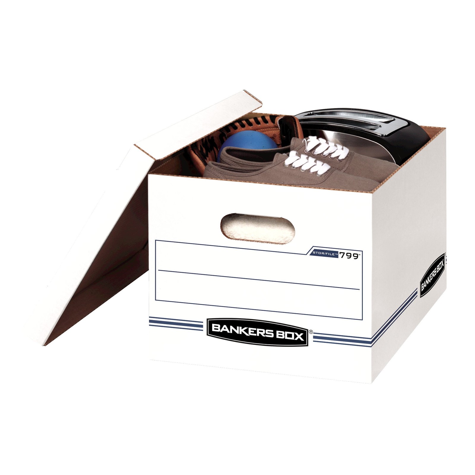 Bankers Box Basic Duty Letter/Legal File Storage Box with Lids, 10 Pack, White