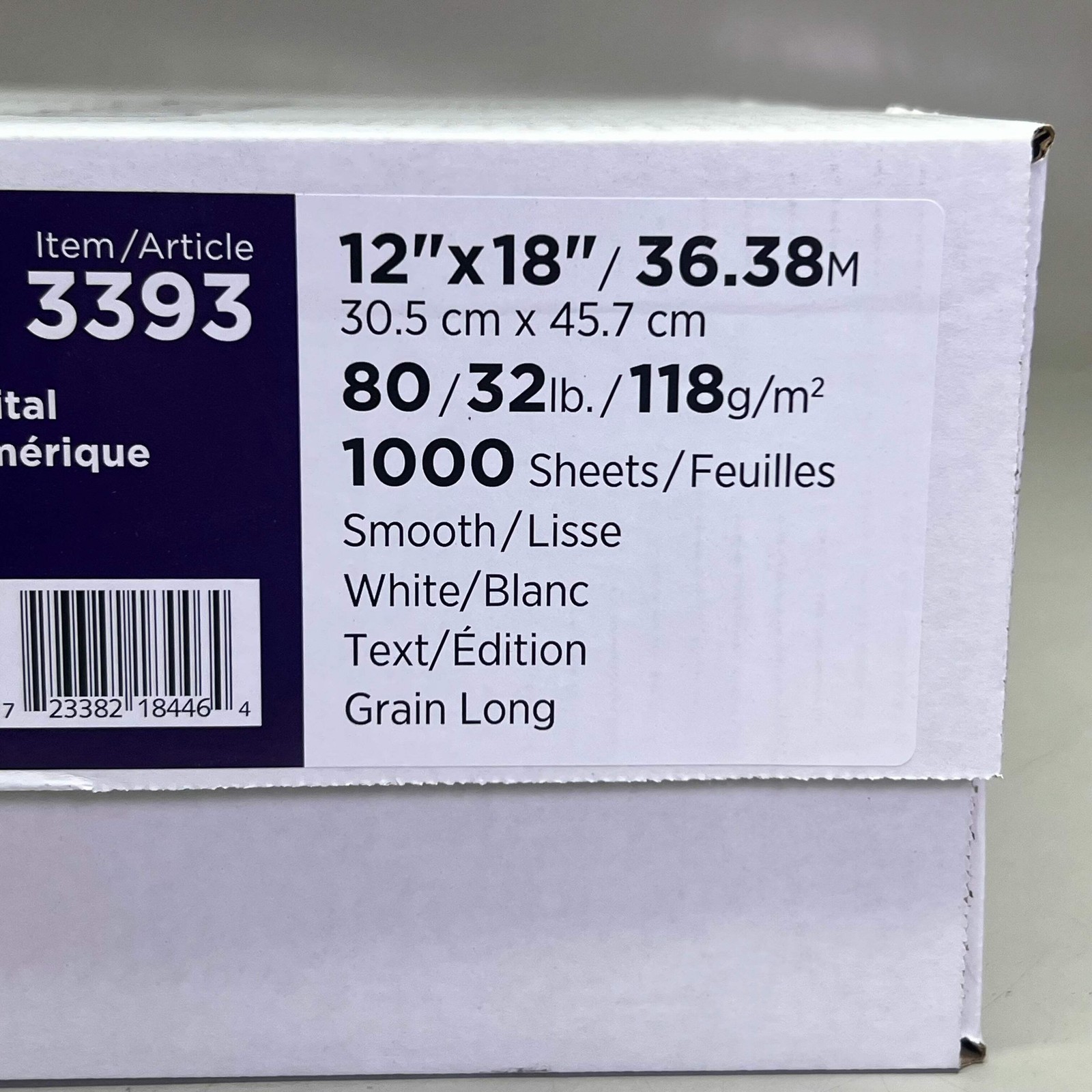COUGAR (1000 Sheets) Digital Laser Paper Sz 12″ x 18″, White 3393