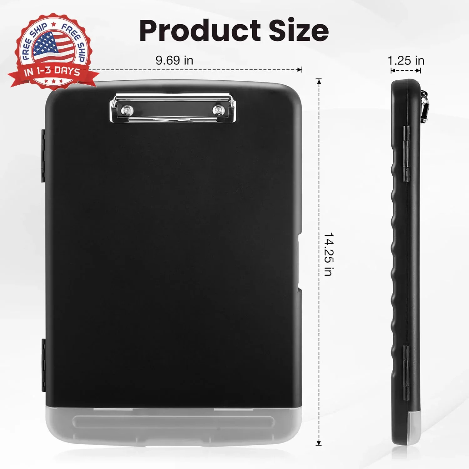 Sooez Clipboard with Storage, Clip Board 8.5 x 11 with Pen Holder, Plastic Organ