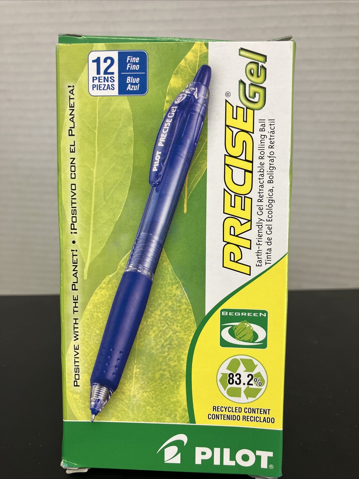 (12-CT) Pilot, Precise BeGreen, Refillable & Retractable Gel Office Product