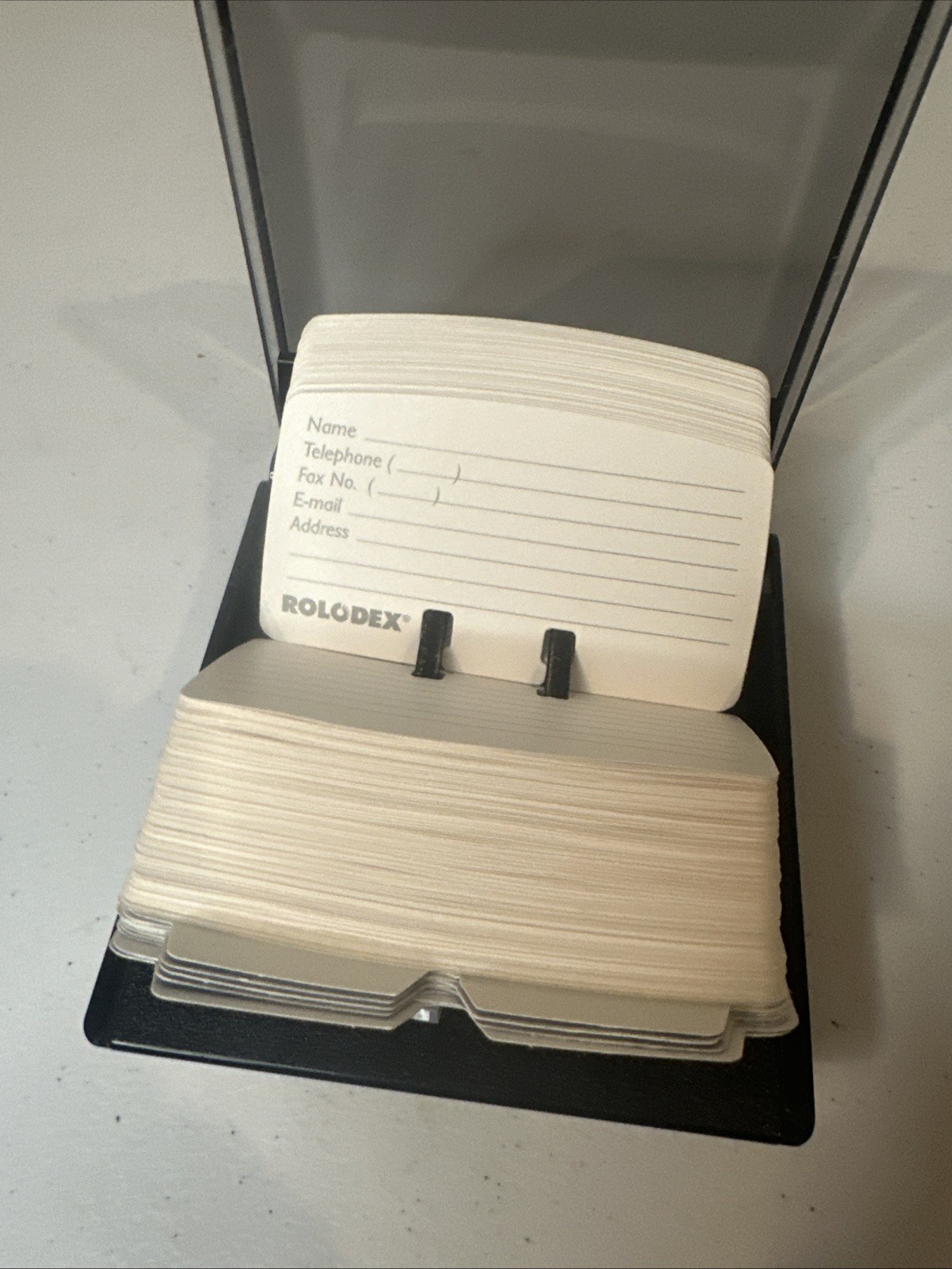Vintage ROLODEX Business Address Telephone Card File Model S-310C Black