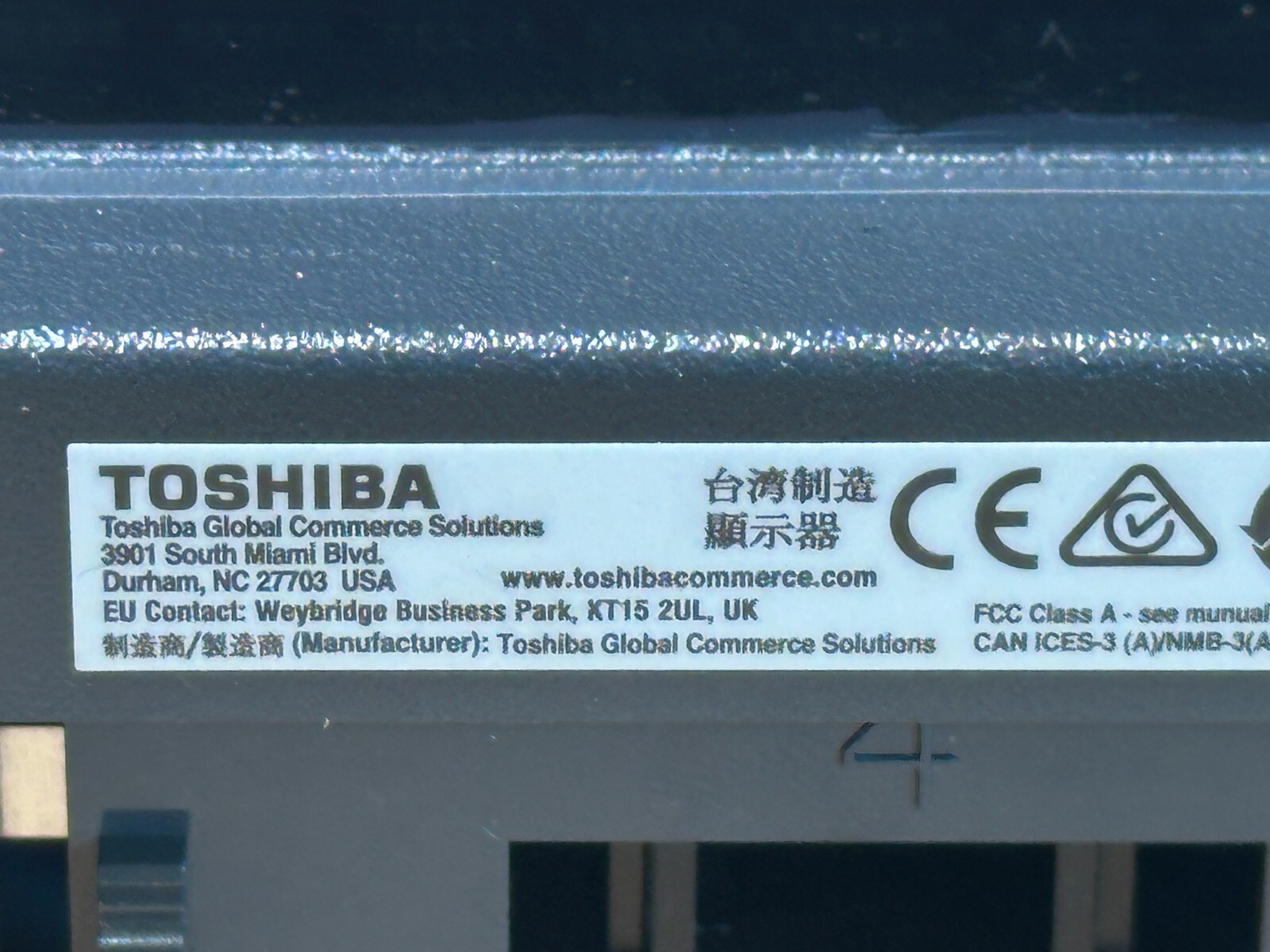 Toshiba Global Commerce Solutions Display 41-57820 Work!!!