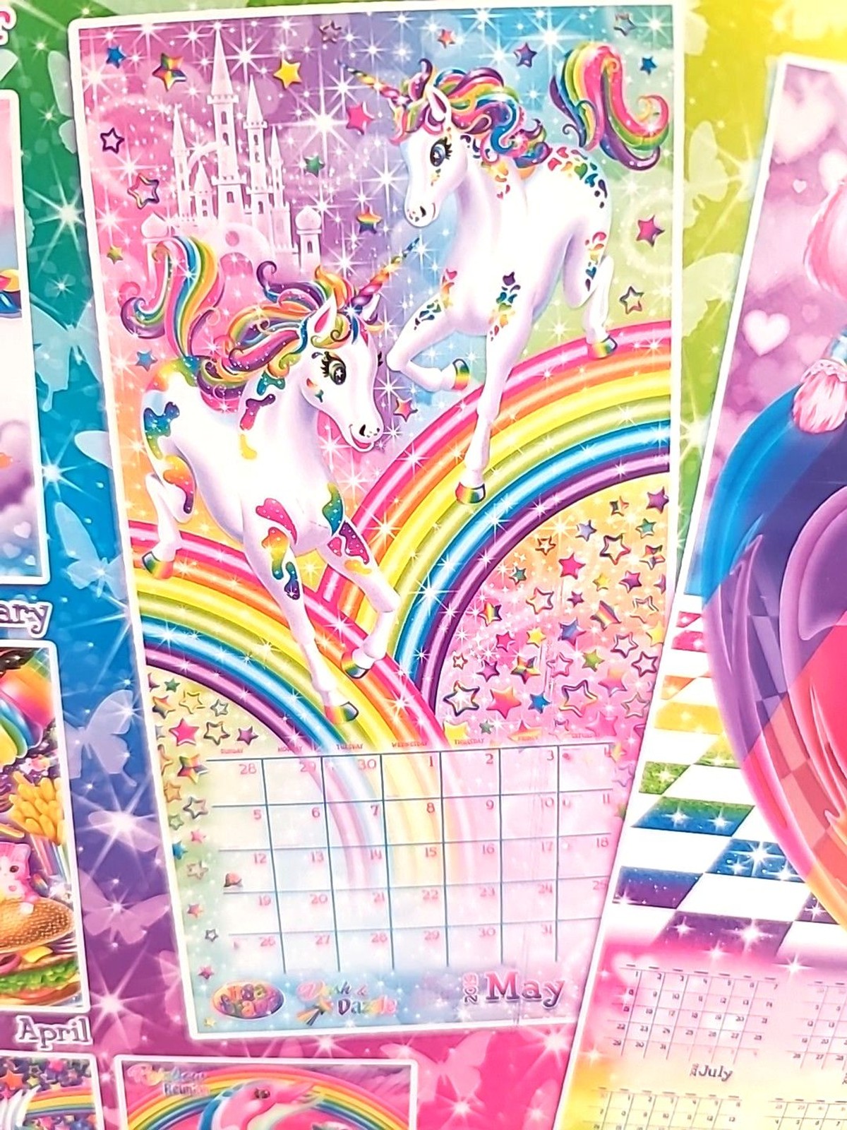 NEW Sealed Lisa Frank New 2019 Calendar 12 Month Wall Hanging Year
