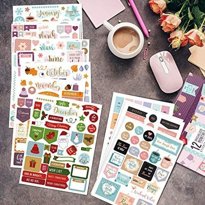 Aesthetic Monthly Planner Stickers – 1100+ Beautiful Design m Sheets